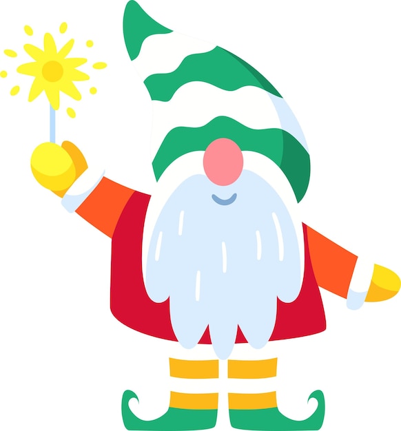 Um desenho animado de Santa Claus segurando uma corda com as palavras Santa nele