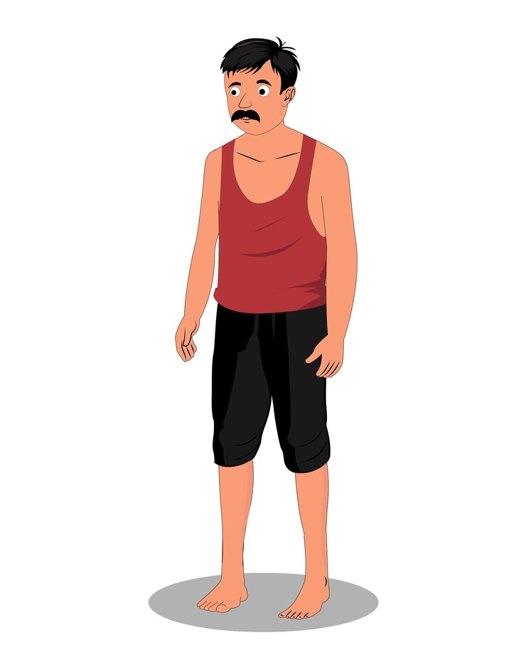 Foto um desenho animado de um homem com um bigode e um bigode