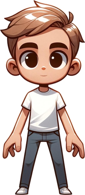 Foto um desenho animado de um menino com uma camisa que diz aface