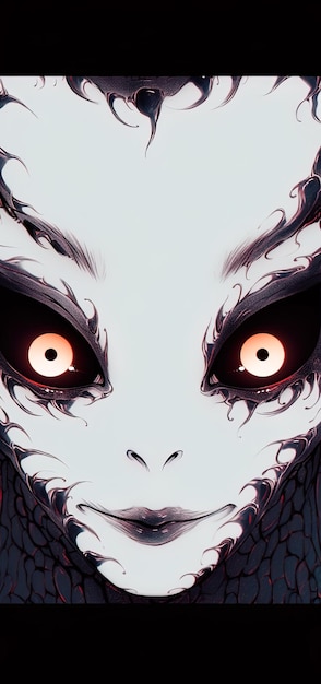 Foto um desenho animado de um monstro com olhos que dizem olhos
