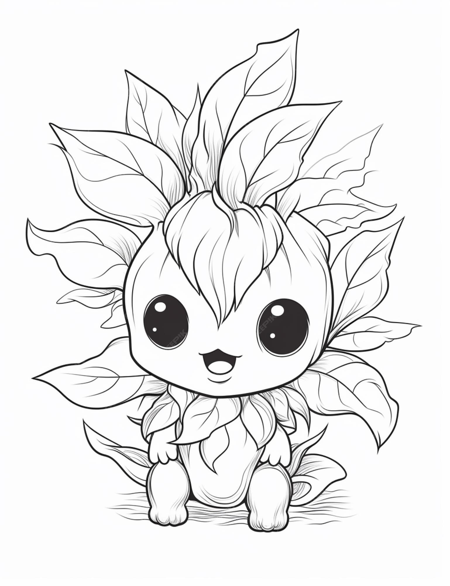 COMO DESENHAR O POKÉMON LEAFEON  HOW TO DRAW POKÉMON LEAFEON 