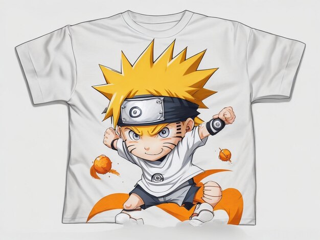 Design camiseta gráfico bonito desenho animado naruto completo