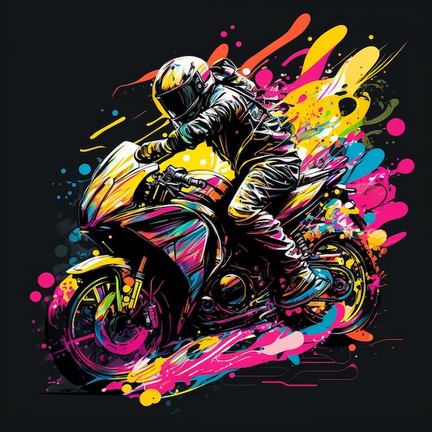 Desenho de Moto esportiva pintado e colorido por Usuário não registrado o  dia 21 de Abril do 2015