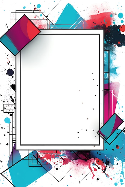 Foto um desenho colorido de uma tábua branca com um design colorido