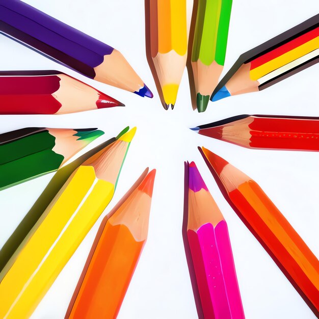 Um desenho de arco-íris de fundo de lápis mínimo