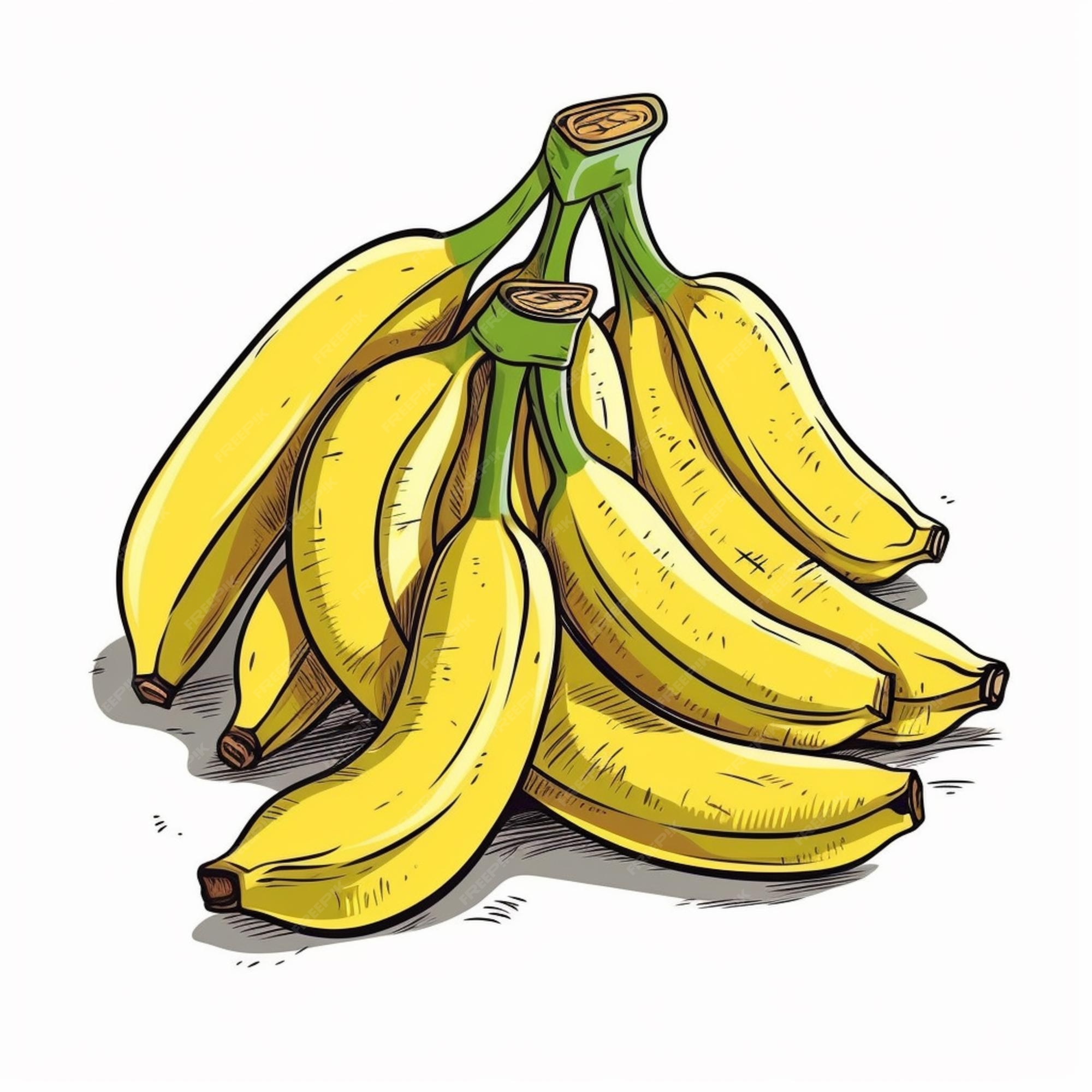 Um desenho de bananas com a palavra banana