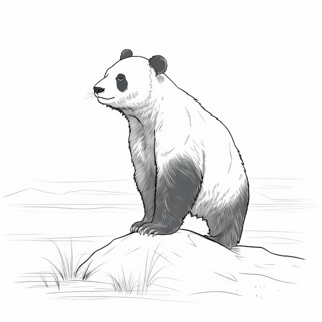 Imagens de pandas para desenho - cem desenhos para esboços