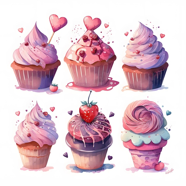 Como Desenhar Um Cupcake De Morango Com Um Rosto Bonito Para Crianças.  Tutorial De Desenho Passo a Passo Ilustração do Vetor - Ilustração de doce,  cafeteria: 242746089