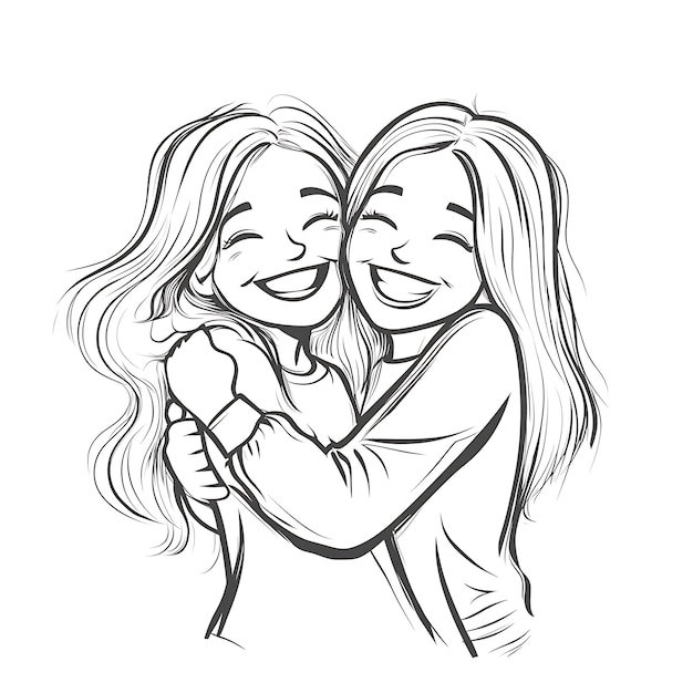 desenho para colorir de melhores amigas tumblr