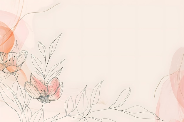 um desenho de flores e folhas em um fundo branco