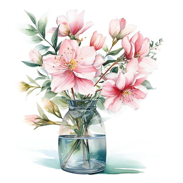 um desenho de flores em um vaso com as palavras "flores".