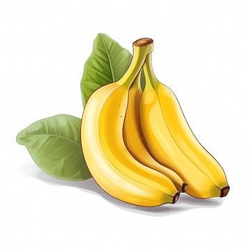 Um desenho de bananas com a palavra banana