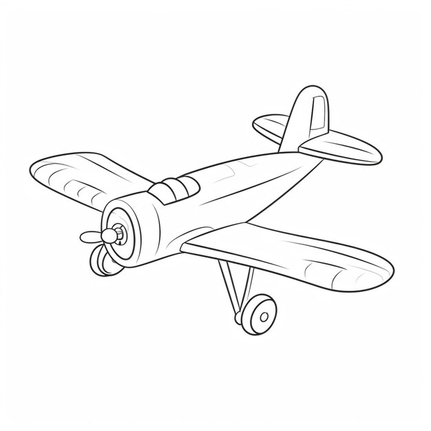 Um desenho de um avião com o número 2 nele