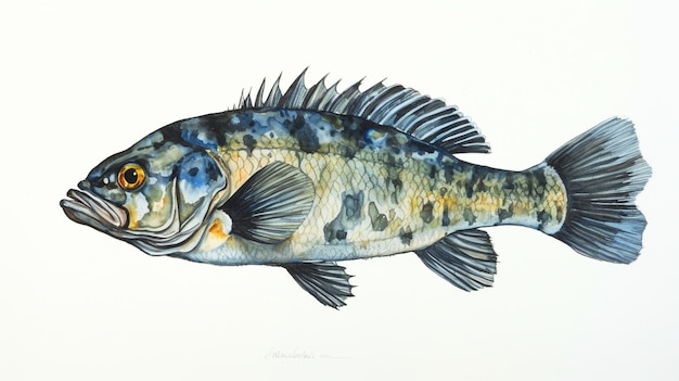 Foto um desenho de um bluegill