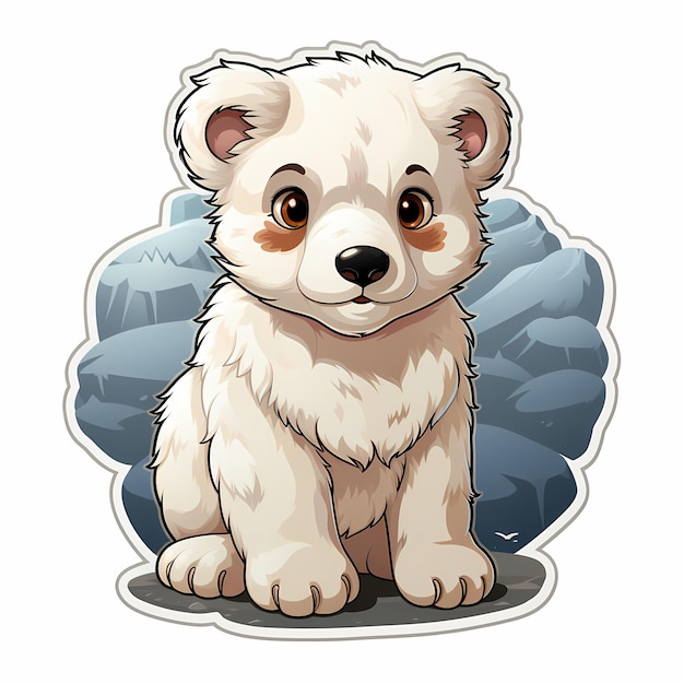 um desenho de um cachorro com um fundo branco que diz "urso".