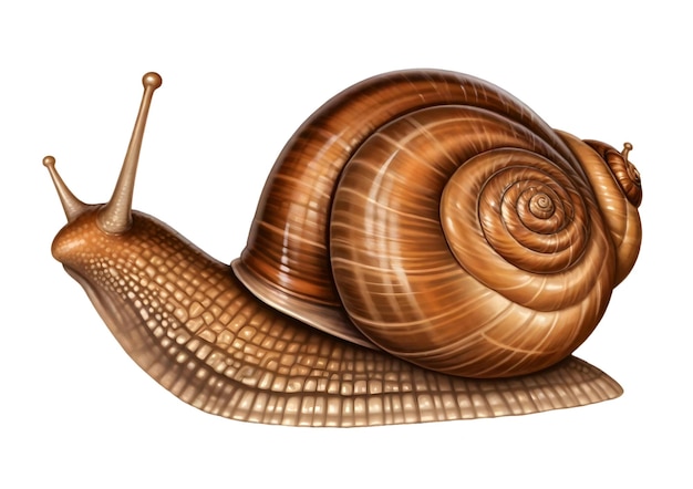 Um desenho de um caracol