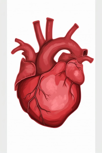 Um desenho de um coração com a palavra coração nele