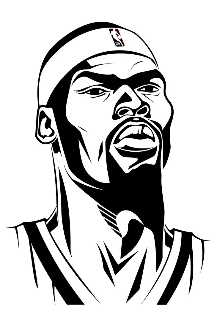 Foto um desenho de um jogador de basquete dos eua