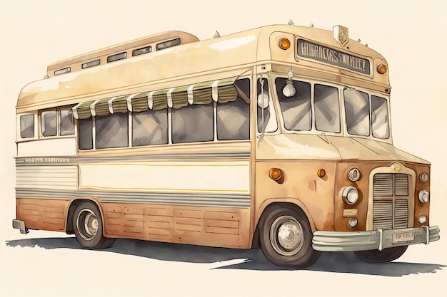 Um desenho de um ônibus que diz a palavra mackinac nele.