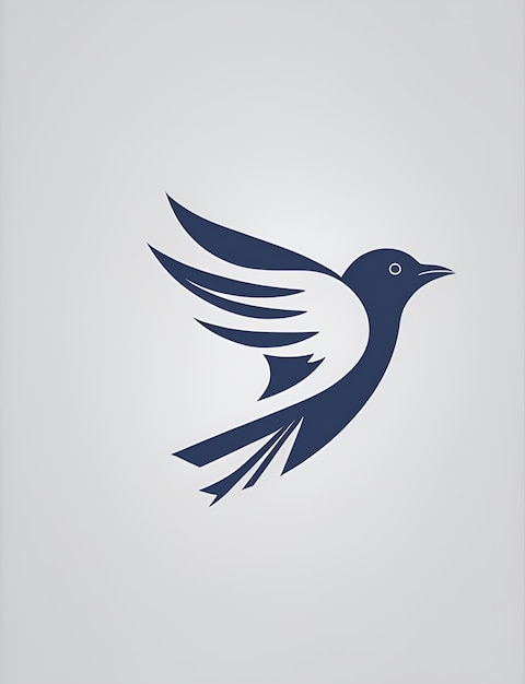 Foto um desenho de um pássaro com um contorno azul de um pássaro