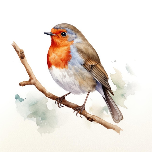 Foto um desenho de um pássaro em um ramo com um pássario nele
