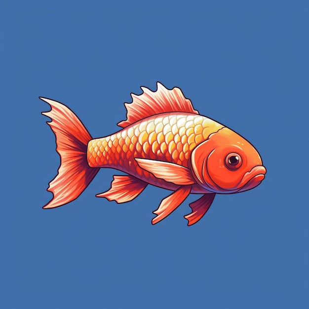 um desenho de um peixe que tem um peixe nele