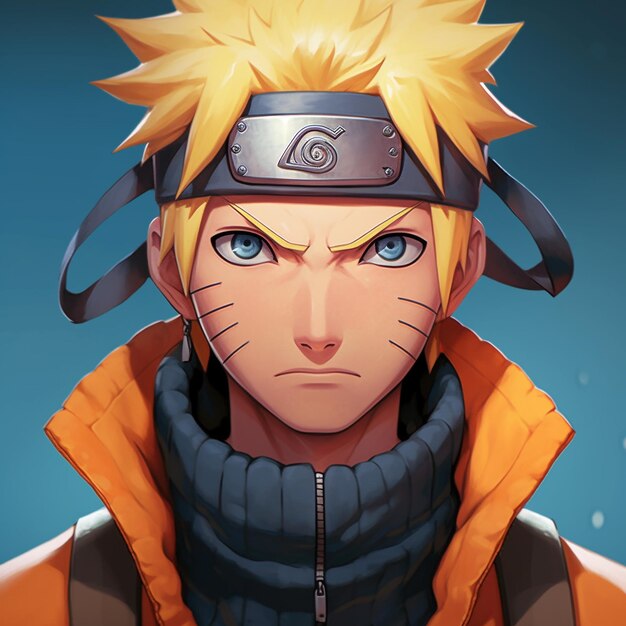 Adesivo De Um Personagem De Naruto Vestindo Um Casaco Vermelho