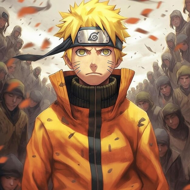 Naruto e Hinata - Desenho da Família Uzumaki em 3D