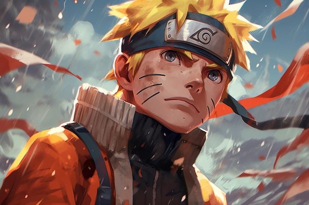 Naruto e Hinata - Desenho da Família Uzumaki em 3D