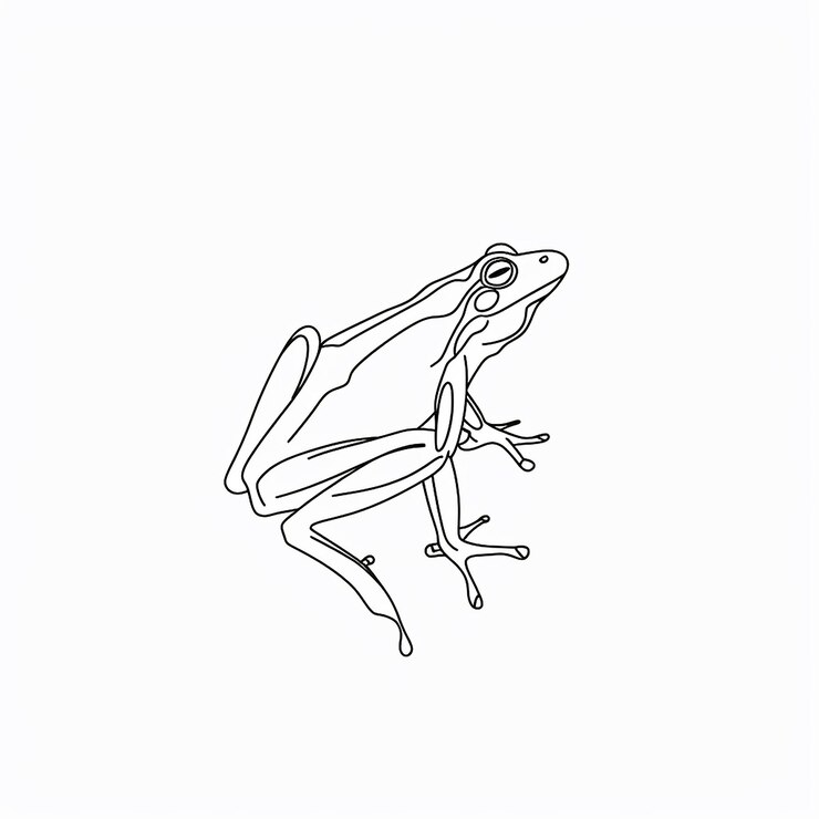 Foto um desenho de um sapo com um sapo nele