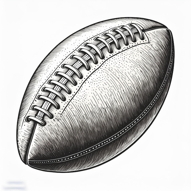 Foto um desenho de uma bola de rugby com a palavra rugby