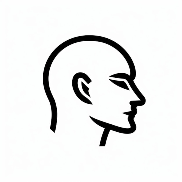 um desenho de uma cabeça com uma cabeça que diz “a palavra”.