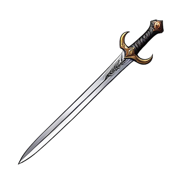 Um desenho de uma espada.