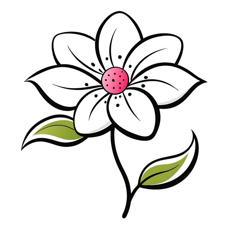 Foto um desenho de uma flor com um arco-íris nele