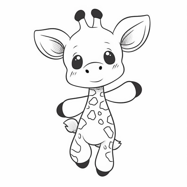 Girafa Kawaii para colorir by PoccnnIndustriesPT on DeviantArt