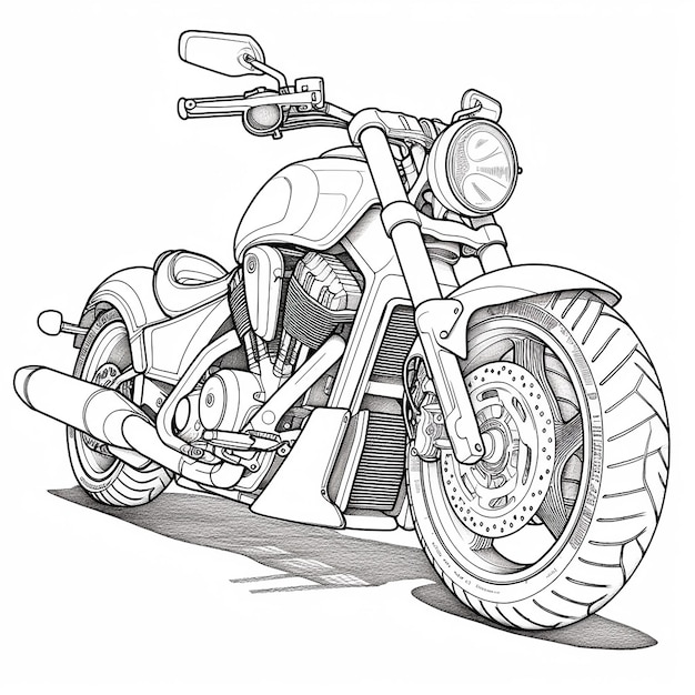 Foto um desenho de uma motocicleta com a palavra 