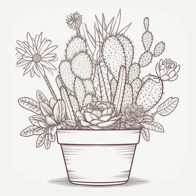 220 desenhos de cactos para colorir –  – Desenhos para