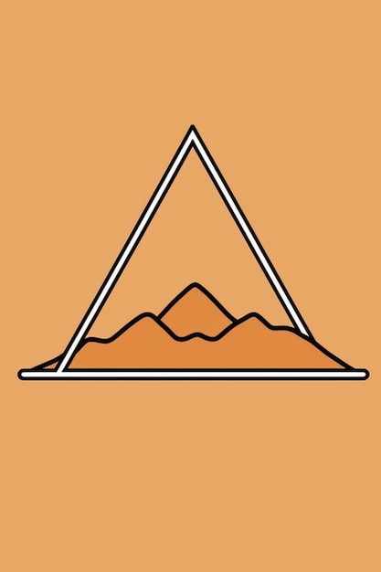 Um desenho de uma pirâmide com a palavra "deserto" nela.