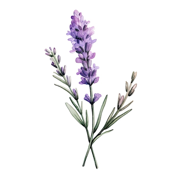 um desenho de uma planta de lavanda com a palavra lavanda