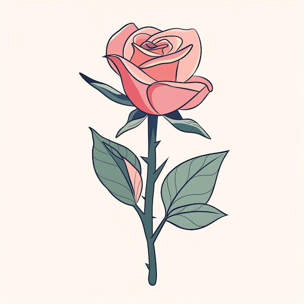 um desenho de uma rosa com a palavra o nome nele