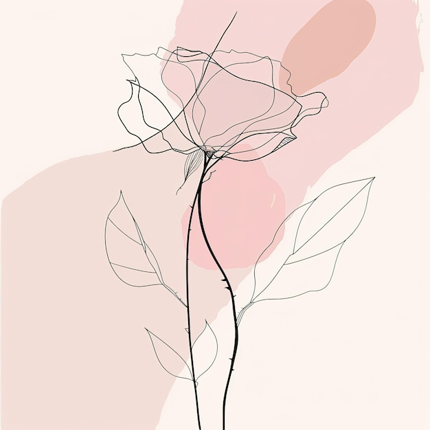 um desenho de uma rosa com as palavras rosa sobre ele