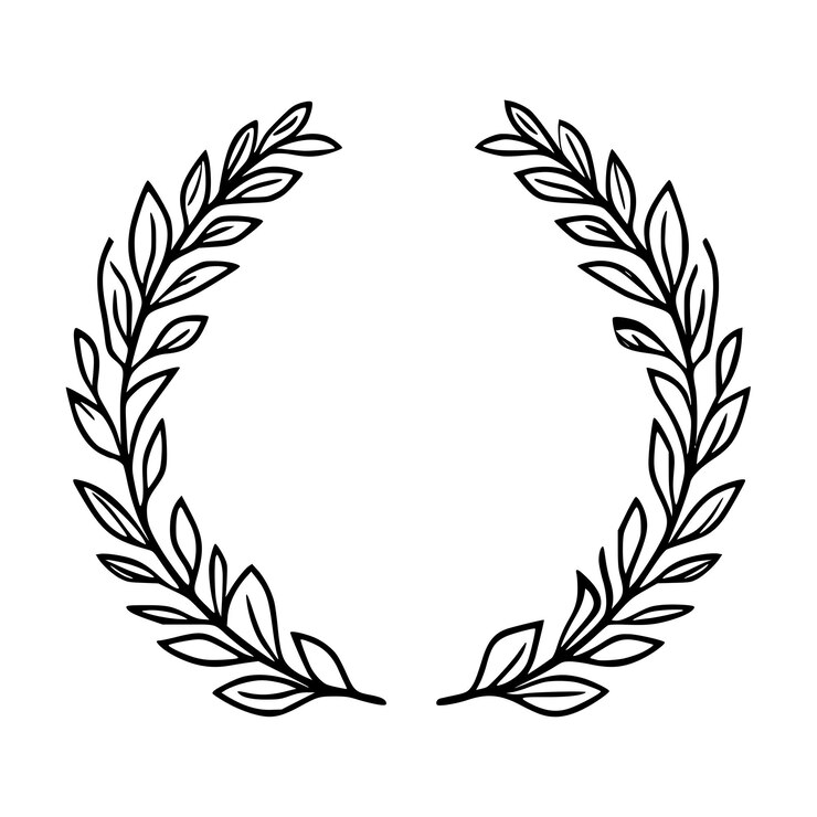 Foto um desenho elegante de uma coroa de louro perfeita para prêmios e grandes celebrações de conquistas
