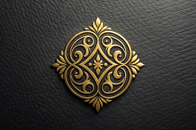 um desenho em forma de folha de ouro é o símbolo da empresa