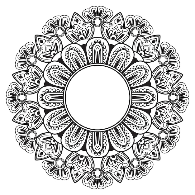 um desenho em preto e branco de um círculo com um círculo no meio