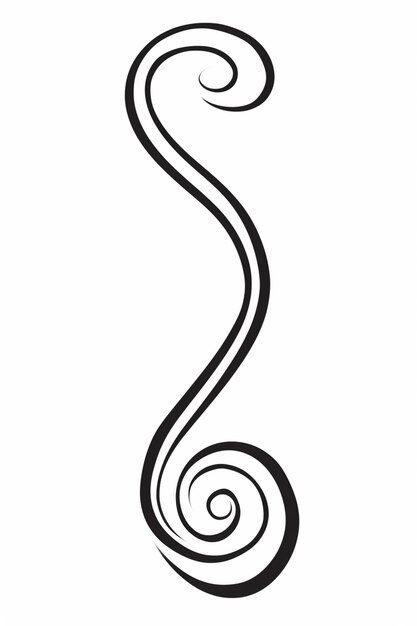 Um desenho em preto e branco de um desenho em espiral generativo ai