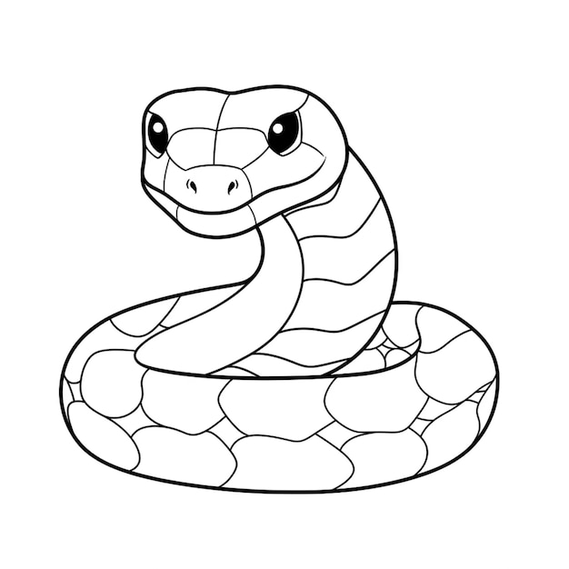 Foto um desenho em preto e branco de uma cobra com um grande sorriso generativo ai