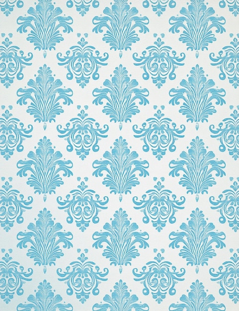 um desenho floral azul e branco por pessoa