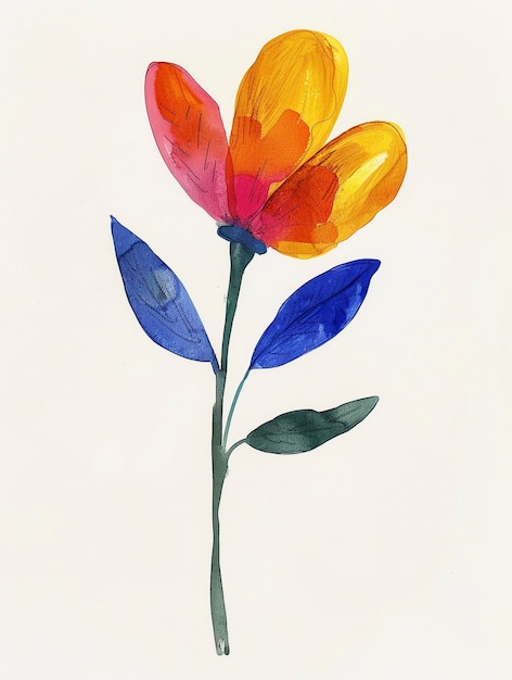 Foto um desenho minimalista de uma flor por henri matisse e david hockney ar 34 estilo cru estilizar 200 job id 8877d5b1b1415f9ca79f28cd396f22