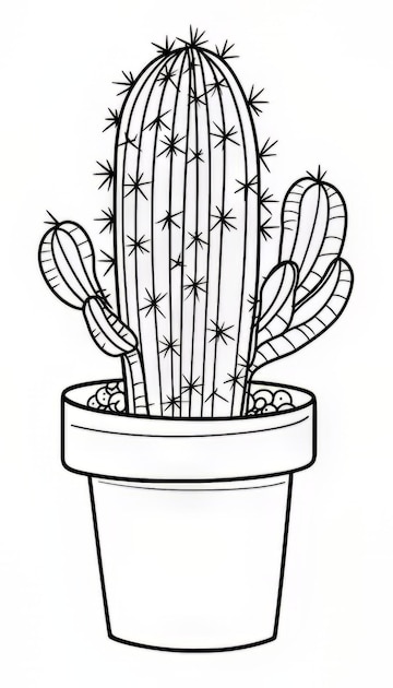 Ilustração em preto, preto e branco Cactaceae desenho pintura, planta de cacto  preto e branco padrão, Pintura em aquarela, branco, texto png