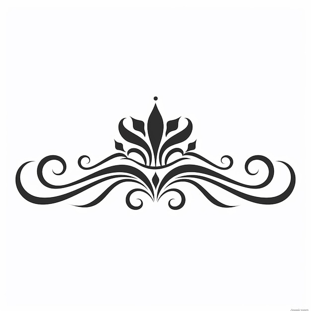 um desenho preto e branco de um desenho de flor